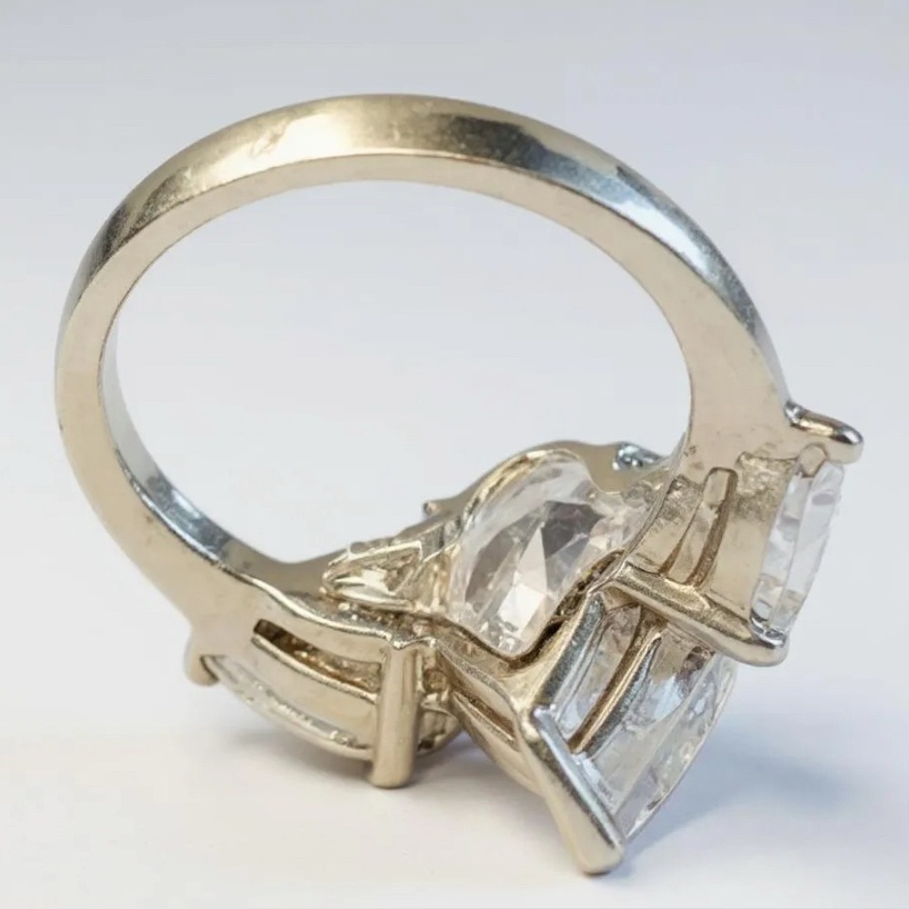 Berricle Sterling Silver 3 Stone Statement Ring - Picture 4 of 6
